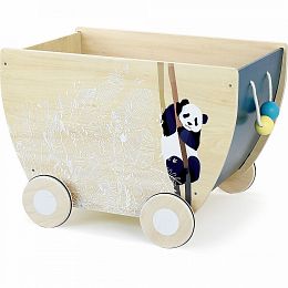 Dřevěný dětský vozík na hračky Canopée