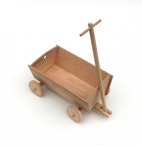 Dřevěný vozík pro děti – bedňák celý dřevěný