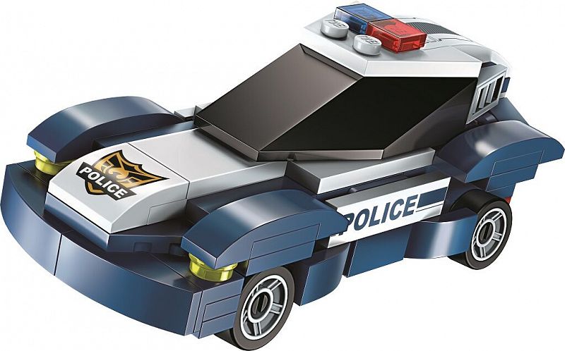 Qman Trans Collector 1407 Transformer a policejní vozidla sada 6 v 1