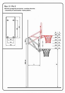 Basketbalový koš nástěnný Barcelona 569