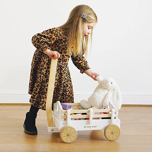 Dřevěný vozík na kolečkách Le Toy Van