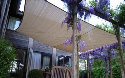 Vadný kus stínící plachta - čtverec 5 m (slunečník) antracit