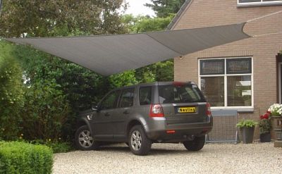 Vadný kus stínící plachta - čtverec 5 m (slunečník) antracit