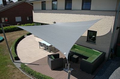 Vadný kus stínící plachta - čtverec 5 m (slunečník) antracit