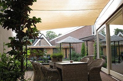 Vadný kus stínící plachta - čtverec 5 m (slunečník) antracit