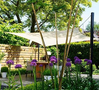 Vadný kus stínící plachta - čtverec 5 m (slunečník) antracit