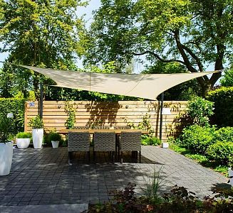 Vadný kus stínící plachta - čtverec 5 m (slunečník) antracit