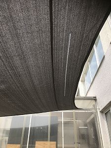 Vadný kus stínící plachta - čtverec 5 m (slunečník) antracit