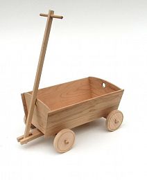 Dřevěný vozík pro děti – bedňák celý dřevěný