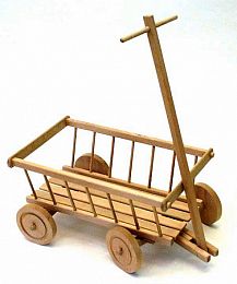 Dřevěný vozík pro děti – žebřiňák malý celý dřevěný POŠKOZENÝ KUS